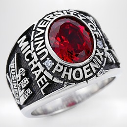 Traditional Large 10K White Gold